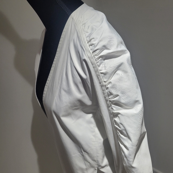 Dries Van Noten Women's Open Front Jacket L White Designer Avant Garde Minimal - Picture 6 of 11